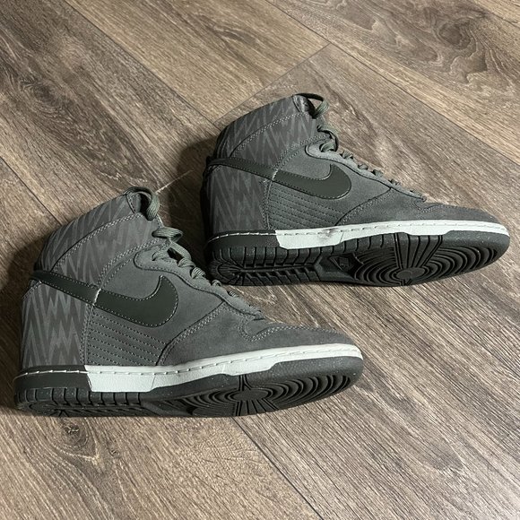 Nike Dunk Sky Hi Green Ikat Print - Picture 1 of 4